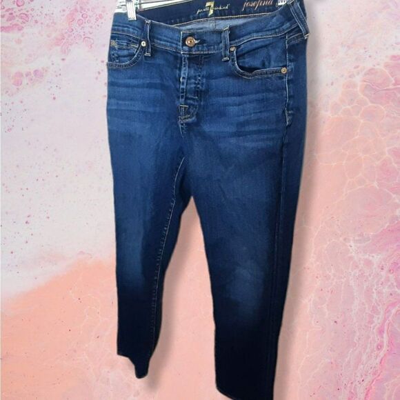 7 For All Mankind Josefina Skinny Boyfriend Jeans sz 24 - Picture 2 of 12